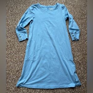 Lilly Pulitzer Blue Boat Neck 3/4 Sleeves Dress Women's Sz xxs